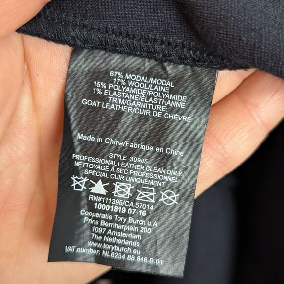 Tory Burch Sallare Tunic Dress XS Navy Blue Boho Silk Blend Preppy Resort Mini - Picture 9 of 9